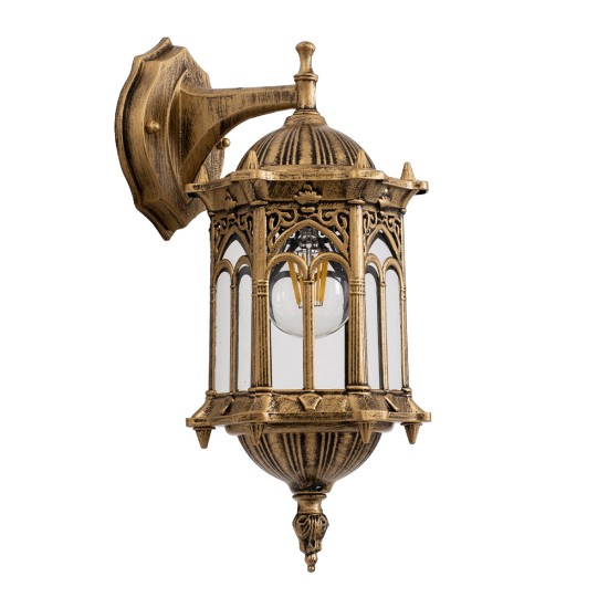 DARCY 00658 Vintage Φωτιστικό Τοίχου - Απλίκα με Ντουί 1 x E27 AC 220-240V IP20 - Μπρούτζινο Εφέ Σκουριάς - Μ15.5 x Π15.5 x Υ34.5cm