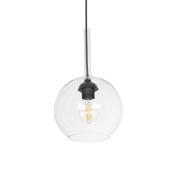 MPRALA 206-0038 Μοντέρνο Κρεμαστό Φωτιστικό Οροφής με Ντουί 1 x E27 AC 220-240V IP20 - Διάφανο - Μ20 x Π20 x Υ18cm