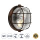 BOATLIGHT 61623 Vintage Φωτιστικό Καραβοχελώνα Τοίχου & Οροφής με Ντουί 1 x E27 AC 220-240V Αδιάβροχο IP65 - Χάλκινο Παλαιωμένο Εφέ Σκουριάς Ματ - Μ17.5 x Π17.5 x Υ9cm