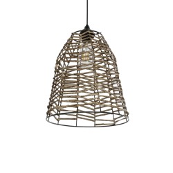 NETZ 205-0026 Boho Κρεμαστό Φωτιστικό Οροφής με Ντουί 1 x E27 AC 220-240V IP20 - Μπεζ - M30 x Π30 x Υ38cm