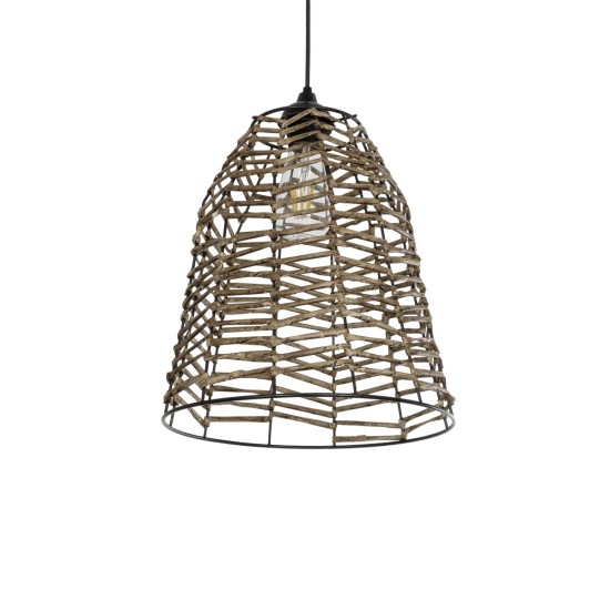 NETZ 205-0026 Boho Κρεμαστό Φωτιστικό Οροφής με Ντουί 1 x E27 AC 220-240V IP20 - Μπεζ - M30 x Π30 x Υ38cm