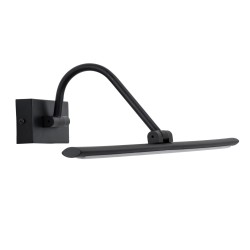 MIRA 60432 Μοντέρνο Φωτιστικό Τοίχου - Απλίκα Καθρέπτη Μπάνιου LED 12W 1400lm 120° AC 220-240V IP44 Φυσικό Λευκό 4500K - Lumileds SMD Chip & TÜV SÜD Driver - Μαύρο Ματ - Μ60 x Π20 x Υ13cm - 3 Χρόνια Εγγύηση