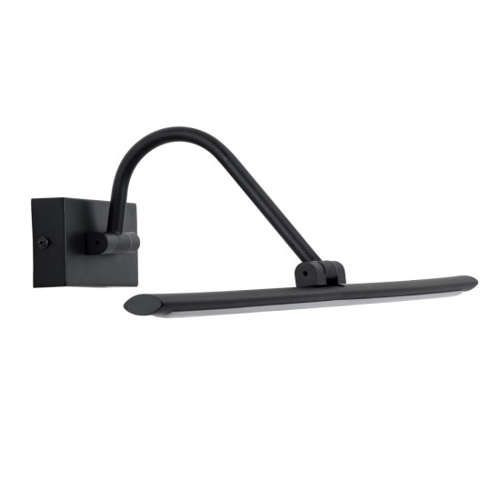 MIRA 60432 Μοντέρνο Φωτιστικό Τοίχου - Απλίκα Καθρέπτη Μπάνιου LED 12W 1400lm 120° AC 220-240V IP44 Φυσικό Λευκό 4500K - Lumileds SMD Chip & TÜV SÜD Driver - Μαύρο Ματ - Μ60 x Π20 x Υ13cm - 3 Χρόνια Εγγύηση