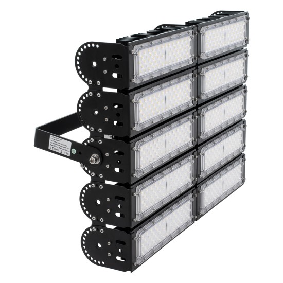 GOLIATH 90104 Προβολέας για Γήπεδα Tennis & Ποδοσφαίρου 5x5 LED 500W 75000lm 75°x135° SDCM<5 Fish Eye Lens AC 220-240V Αδιάβροχο IP65 IK08 Φυσικό Λευκό 5000K - Lumileds SMD Chip & Mean Well Driver - Μαύρο Ματ - Μ62 x Π22 x Υ45cm - 5 Χρόνια Εγγύ