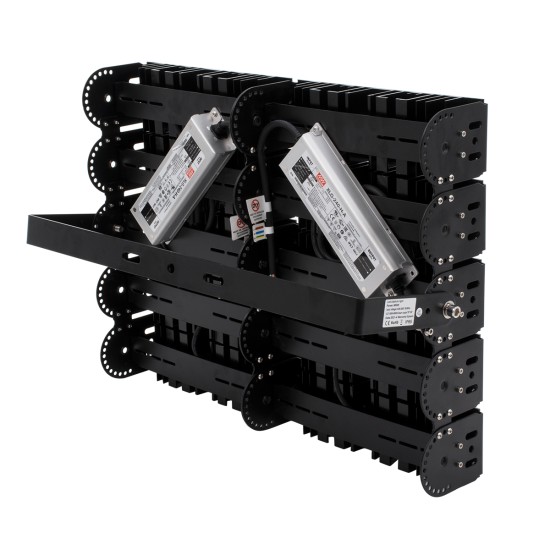 GOLIATH 90104 Προβολέας για Γήπεδα Tennis & Ποδοσφαίρου 5x5 LED 500W 75000lm 75°x135° SDCM<5 Fish Eye Lens AC 220-240V Αδιάβροχο IP65 IK08 Φυσικό Λευκό 5000K - Lumileds SMD Chip & Mean Well Driver - Μαύρο Ματ - Μ62 x Π22 x Υ45cm - 5 Χρόνια Εγγύ
