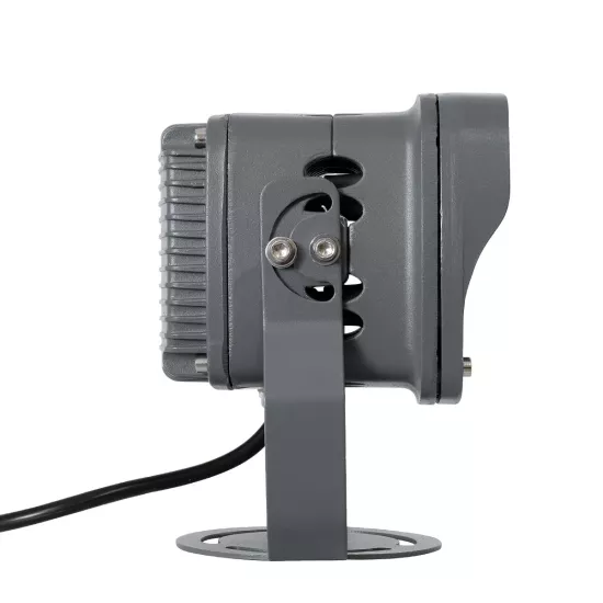 FLOODXENA 90121 Προβολέας Σποτ Wall Washer LED 12W 1320lm 10° AC 220-240V Αδιάβροχο IP65 Θερμό Λευκό 2700K - Bridgelux SMD Chip - Γκρι Ανθρακί - Μ13.5 x Π11.5 x Υ15cm - 3 Χρόνια Εγγύηση