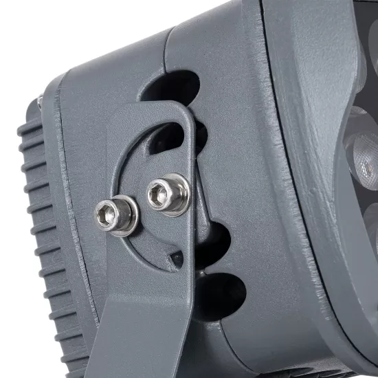 FLOODXENA 90121 Προβολέας Σποτ Wall Washer LED 12W 1320lm 10° AC 220-240V Αδιάβροχο IP65 Θερμό Λευκό 2700K - Bridgelux SMD Chip - Γκρι Ανθρακί - Μ13.5 x Π11.5 x Υ15cm - 3 Χρόνια Εγγύηση