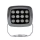 FLOODXENA 90124 Προβολέας Σποτ Wall Washer LED 12W 1020lm 10° AC 220-240V Αδιάβροχο IP65 Μπλε - Bridgelux SMD Chip - Γκρι Ανθρακί - Μ13.5 x Π11 x Υ15cm - 3 Χρόνια Εγγύηση