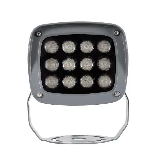 FLOODXENA 90125 Προβολέας Σποτ Wall Washer LED 12W 1020lm 10° AC 220-240V Αδιάβροχο IP65 Φούξια - Bridgelux SMD Chip - Γκρι Ανθρακί - Μ13.5 x Π11 x Υ15cm - 3 Χρόνια Εγγύηση