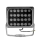 FLOODXENA 90132 Προβολέας Σποτ Wall Washer LED 24W 2040lm 10° AC 220-240V Αδιάβροχο IP65 Φούξια - Bridgelux SMD Chip - Γκρι Ανθρακί - Μ18 x Π13.5 x Υ18cm - 3 Χρόνια Εγγύηση