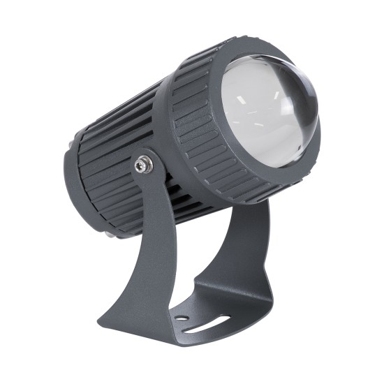 SPOTFENIA 90134 Αρχιτεκτονικό Σποτ Φωτισμου LED 10W 1150lm 5° DC 24V Αδιάβροχο IP65 Φυσικό Λευκό 4500K Dimmable  - Bridgelux COB Chip - Γκρι Ανθρακί - Μ7 x Π7 x Υ12cm - 3 Χρόνια Εγγύηση