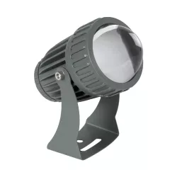 SPOTFENIA 90135 Αρχιτεκτονικό Σποτ Φωτισμου LED 10W 1100lm 5° DC 24V Αδιάβροχο IP65 Θερμό Λευκό 2700K Dimmable - Bridgelux COB Chip - Γκρι Ανθρακί - Μ7 x Π7 x Υ15.5cm - 3 Χρόνια Εγγύηση