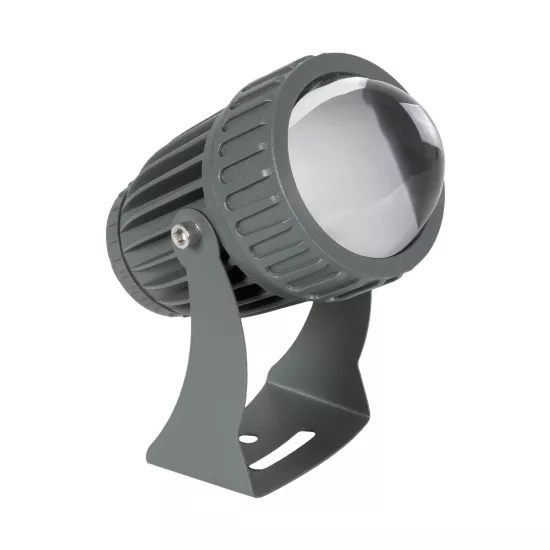 SPOTFENIA 90135 Αρχιτεκτονικό Σποτ Φωτισμου LED 10W 1100lm 5° DC 24V Αδιάβροχο IP65 Θερμό Λευκό 2700K Dimmable - Bridgelux COB Chip - Γκρι Ανθρακί - Μ7 x Π7 x Υ15.5cm - 3 Χρόνια Εγγύηση