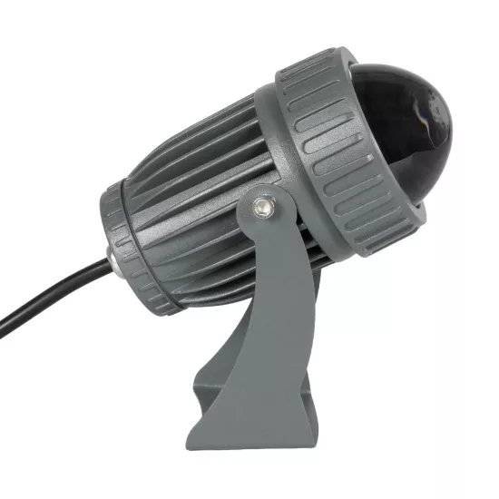 SPOTFENIA 90135 Αρχιτεκτονικό Σποτ Φωτισμου LED 10W 1100lm 5° DC 24V Αδιάβροχο IP65 Θερμό Λευκό 2700K Dimmable - Bridgelux COB Chip - Γκρι Ανθρακί - Μ7 x Π7 x Υ15.5cm - 3 Χρόνια Εγγύηση