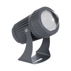 SPOTFENIA 90136 Αρχιτεκτονικό Σποτ Φωτισμου LED 10W 850lm 5° DC 24V Αδιάβροχο IP65 Μπλε Dimmable - Bridgelux COB Chip - Γκρι Ανθρακί - Μ7 x Π7 x Υ12cm - 3 Χρόνια Εγγύηση