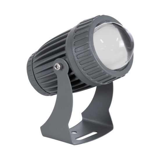 SPOT-FENIA 90137 Σποτ Φωτισμου Wall Washer LED 10W 1000lm 5° DC 24V DMX512 Αδιάβροχο IP65 D7 x H12cm RGB - Γκρι Ανθρακί - 3 Years Warranty