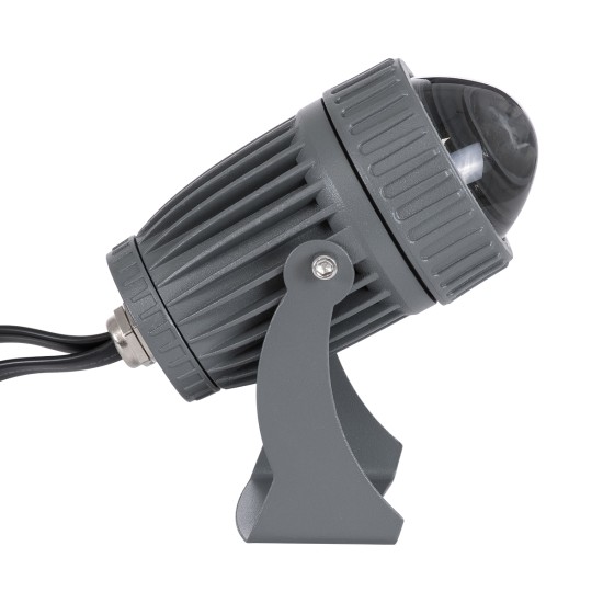 SPOT-FENIA 90137 Σποτ Φωτισμου Wall Washer LED 10W 1000lm 5° DC 24V DMX512 Αδιάβροχο IP65 D7 x H12cm RGB - Γκρι Ανθρακί - 3 Years Warranty