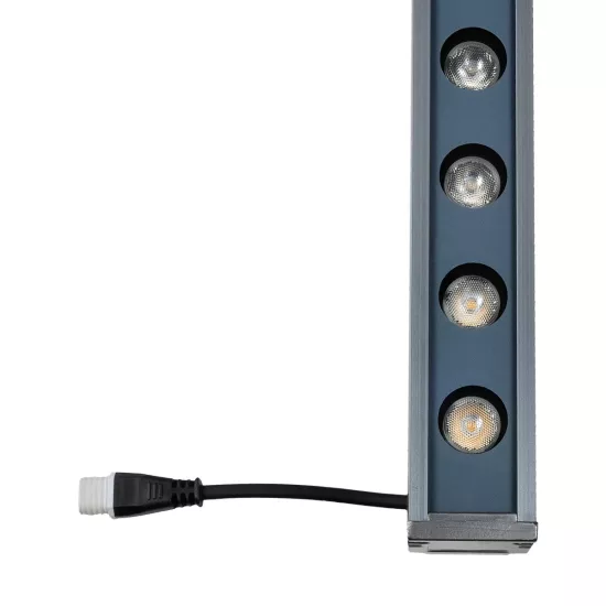 WASHERMARGO 90150 Μπάρα Φωτισμού Wall Washer LED 24W 2520lm 30° DC 24V Αδιάβροχο IP66 Ultra Θερμό Λευκό 2200K Dimmable - Bridgelux SMD Chip - Γκρι Ανθρακί - Μ100 x Π4 x Υ5cm - 3 Χρόνια Εγγύηση