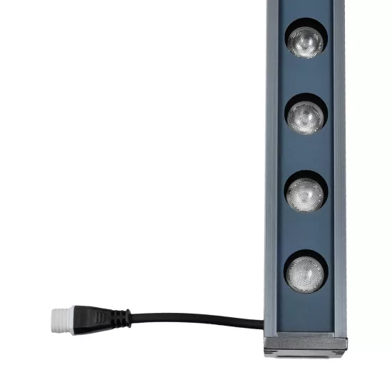 WASHERMARGO 90155 Μπάρα Φωτισμού Wall Washer LED 24W 2040lm 30° DC 24V Αδιάβροχο IP66 Ροζ Dimmable - Bridgelux SMD Chip - Γκρι Ανθρακί - Μ100 x Π4 x Υ5cm - 3 Χρόνια Εγγύηση