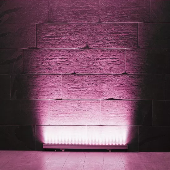 WASHERMARGO 90155 Μπάρα Φωτισμού Wall Washer LED 24W 2040lm 30° DC 24V Αδιάβροχο IP66 Ροζ Dimmable - Bridgelux SMD Chip - Γκρι Ανθρακί - Μ100 x Π4 x Υ5cm - 3 Χρόνια Εγγύηση