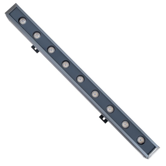 WASHERNAIA 90173 Μπάρα Φωτισμού Wall Washer LED 9W 1035lm 30° DC 24V Αδιάβροχο IP65 Φυσικό Λευκό 4500K Dimmable - Bridgelux SMD Chip - Γκρι Ανθρακί - Μ50 x Π4 x Υ5cm - 3 Χρόνια Εγγύηση