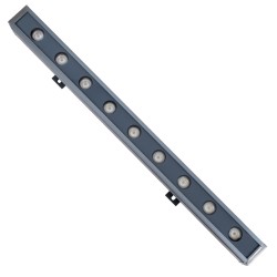 WASHERNAIA 90174 Μπάρα Φωτισμού Wall Washer LED 9W 1080lm 30° DC 24V Αδιάβροχο IP65 Ψυχρό Λευκό 6000K Dimmable - Bridgelux SMD Chip - Γκρι Ανθρακί - Μ50 x Π4 x Υ5cm - 3 Χρόνια Εγγύηση