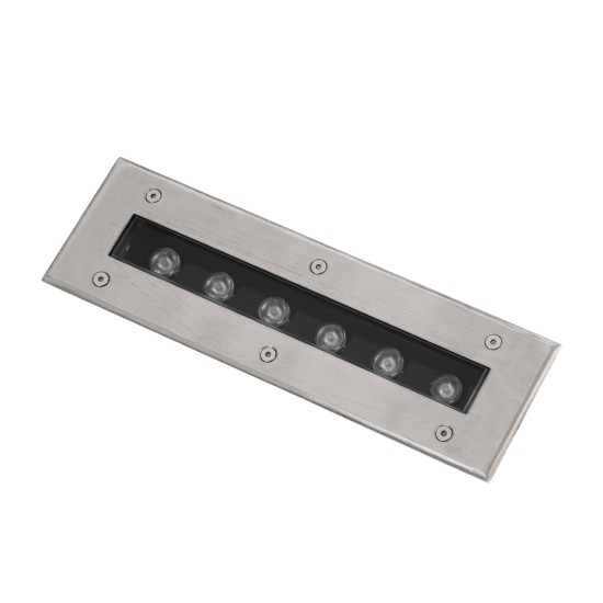 UNDERGROUND-REMVI 90190 Χωνευτή Μπάρα Φωτισμού Wall Washer LED 9W 990lm 10° DC 24V Αδιάβροχο IP68 Θερμό Λευκό 2700K Dimmable - Ανοξείδωτο Ατσάλι 304 - Μ30 x Π9 x Υ8.5cm / Q28.5 x 7.5cm - 3 Χρόνια Εγγύηση