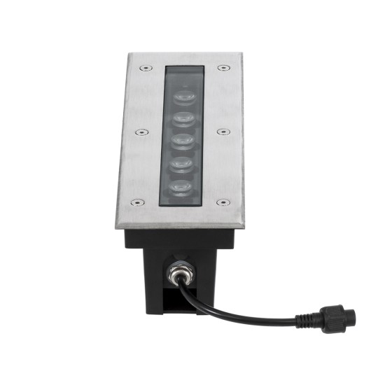 UNDERGROUND-REMVI 90190 Χωνευτή Μπάρα Φωτισμού Wall Washer LED 9W 990lm 10° DC 24V Αδιάβροχο IP68 Θερμό Λευκό 2700K Dimmable - Ανοξείδωτο Ατσάλι 304 - Μ30 x Π9 x Υ8.5cm / Q28.5 x 7.5cm - 3 Χρόνια Εγγύηση