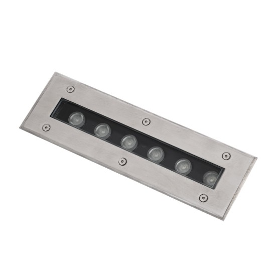 UNDERGROUND-REMVI 90191 Χωνευτό Φωτιστικό Wall Washer Δαπέδου LED 9W 765lm 10° DC 24V Αδιάβροχο IP68 L30 x W9 x H8.5cm RGBW DMX512 - Ανοξείδωτο Ατσάλι - 3 Years Warranty