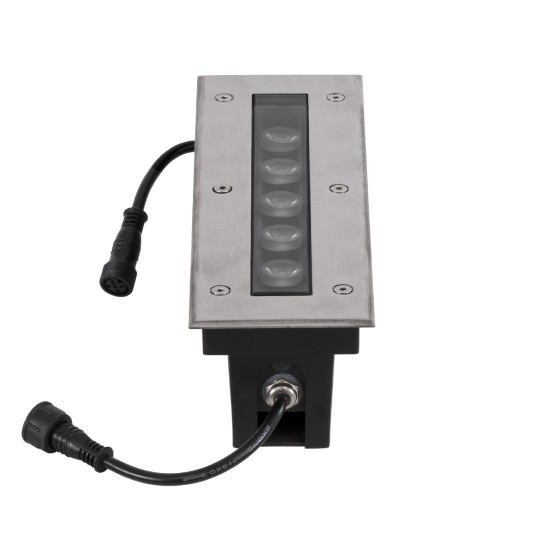 UNDERGROUND-REMVI 90191 Χωνευτό Φωτιστικό Wall Washer Δαπέδου LED 9W 765lm 10° DC 24V Αδιάβροχο IP68 L30 x W9 x H8.5cm RGBW DMX512 - Ανοξείδωτο Ατσάλι - 3 Years Warranty