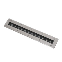 UNDERGROUND-REMVI 90192 Χωνευτή Μπάρα Φωτισμού Wall Washer LED 12W 1080lm 10° DC 24V Αδιάβροχο IP68 Θερμό Λευκό 2700K Dimmable - Ανοξείδωτο Ατσάλι 304 - Μ50 x Π7.4 x Υ7cm / Μ48.5 x Π7.5cm - 3 Χρόνια Εγγύηση
