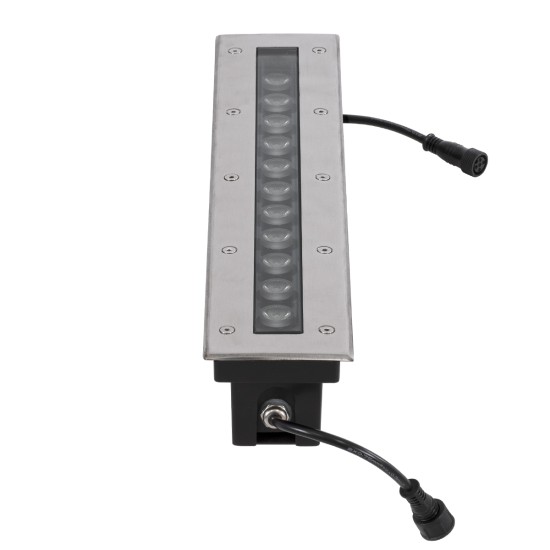 UNDERGROUND-REMVI 90193 Χωνευτό Φωτιστικό Wall Washer Δαπέδου LED 12W 1020lm 10° DC 24V Αδιάβροχο IP68 L50 x W9 x H7.2cm RGBW DMX512 - Ανοξείδωτο Ατσάλι - 3 Years Warranty