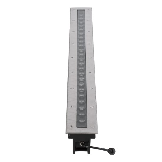 UNDERGROUND-REMVI 90194 Χωνευτό Φωτιστικό Wall Washer Δαπέδου LED 24W 2160lm 10° DC 24V Αδιάβροχο IP68 L100 x W9 x H7.2cm Θερμό Λευκό 2700K - Ανοξείδωτο Ατσάλι - 3 Years Warranty