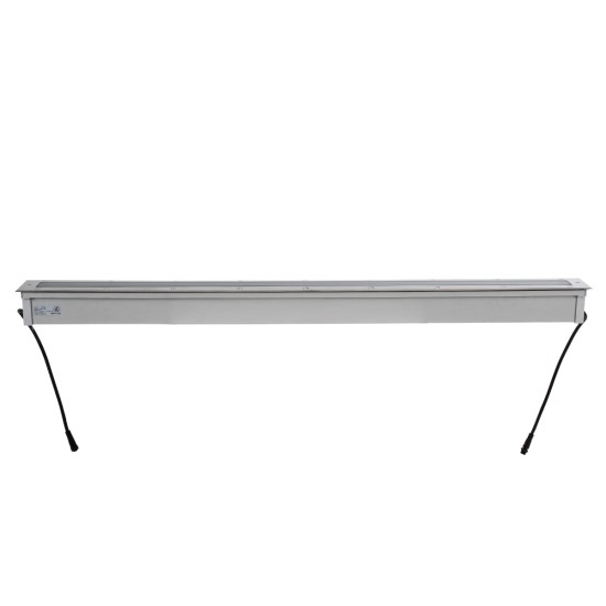 UNDERGROUND-PASSAGGIO 90197 Χωνευτό Φωτιστικό Wall Washer Δαπέδου LED 24W 2040lm 10° DC 24V Αδιάβροχο IP68 με Ρυθμιζόμενη Γωνία Φωτισμού L108 x W9 x H7.5cm RGBW DMX512 - Ανοξείδωτο Ατσάλι - 3 Years Warranty