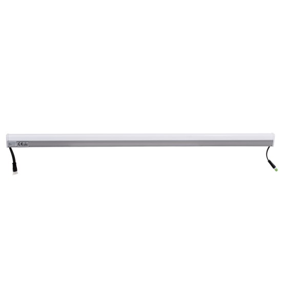 DIGI-BAR 90214 Ψηφιακή Μπάρα Φωτισμού Wall Washer Digital Pixel Facade Tuber Bar LED 12W 720lm 180° DC 24V Αδιάβροχο IP65 L100 x W3 x H4.5cm RGB DMX512 - Ασημί με Οπάλ Λευκό Κάλυμμα - 3 Years Warranty