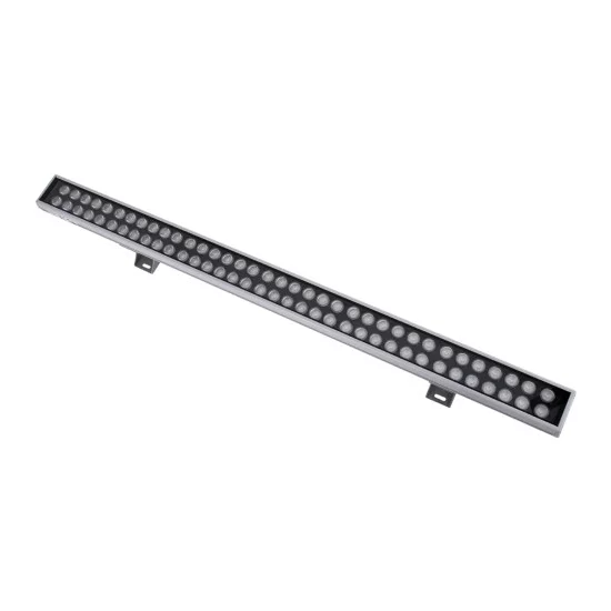 WASHER-GAIA 90216 Μπάρα Φωτισμού Wall Washer LED 144W 12240lm 10° DC 24V Αδιάβροχο IP67 Πολύχρωμο RGBW DMX512 Dimmable - Ασημί - Μ100 x Π7.3 x Υ4.3cm - 3 Χρόνια Εγγύηση