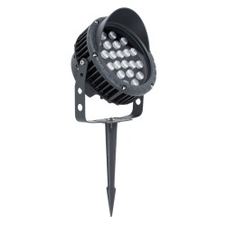 TREEVINA 90360 Φωτιστικό Σποτ με Αντιθαμβωτική Γρίλια για Φυτά - Δέντρα με Βάση Κήπου / Καρφωτό LED 24W 2640lm 10° DC 24V Αδιάβροχο IP65 Θερμό Λευκό 2700K Dimmable - Bridgelux SMD Chip - Γκρι Ανθρακί - Μ21.5 x Π18.3 x Υ14cm - 3 Χρόνια Εγγύηση