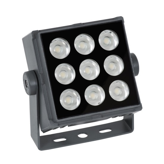 FLOOD-TINY 90369 Προβολέας Wall Washer για Φωτισμό Κτιρίων LED 27W 2565lm 3° DC 24V Αδιάβροχο IP65 L13.8 x W16.4 x H7cm Φυσικό Λευκό 4500K - Γκρι Ανθρακί - 3 Years Warranty