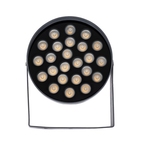 FLOODNIGMA 90378 Προβολέας Σποτ Wall Washer LED 24W 2160lm 30° DC 24V Αδιάβροχο IP65 Θερμό Λευκό 2700K Dimmable - Bridgelux SMD Chip - Γκρι Ανθρακί - Μ15 x Π15 x Υ9.1cm - 3 Χρόνια Εγγύηση