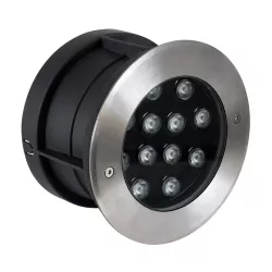 UNDERWATER-GUNE 90405 Υποβρύχιο Χωνευτό Φωτιστικό Σποτ Ειδικό για Σιντριβάνια LED 12W 1200lm 60° DC 24V Αδιάβροχο IP68 Φ10 x Υ7.5cm Ψυχρό Λευκό 6000K - Ανοξείδωτο Ατσάλι - 3 Χρόνια Εγγύηση