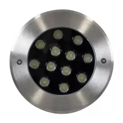 UNDERWATER-GUNE 90405 Υποβρύχιο Χωνευτό Φωτιστικό Σποτ Ειδικό για Σιντριβάνια LED 12W 1200lm 60° DC 24V Αδιάβροχο IP68 Φ10 x Υ7.5cm Ψυχρό Λευκό 6000K - Ανοξείδωτο Ατσάλι - 3 Χρόνια Εγγύηση