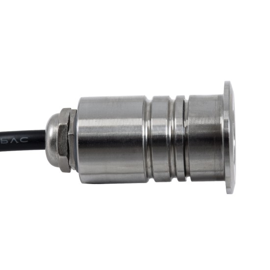 UNDERWATERDANI 90410 Υποβρύχιο Χωνευτό Σποτ για Σιντριβάνια/Πισίνες LED 1W 90lm 5° DC 24V Αδιάβροχο IP68 Θερμό Λευκό 2700K Dimmable - Bridgelux SMD Chip - Ανοξείδωτο Ατσάλι 304 - Μ3 x Π3 x Υ5cm / Q2.5cm - 3 Χρόνια Εγγύηση