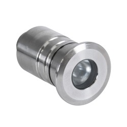 UNDERWATERDANI 90412 Υποβρύχιο Χωνευτό Σποτ για Σιντριβάνια/Πισίνες LED 1W 100lm 5° DC 24V Αδιάβροχο IP68 Ψυχρό Λευκό 6000K Dimmable - Bridgelux SMD Chip - Ανοξείδωτο Ατσάλι 304 - Μ3 x Π3 x Υ5cm - Q2.5cm - 3 Χρόνια Εγγύηση