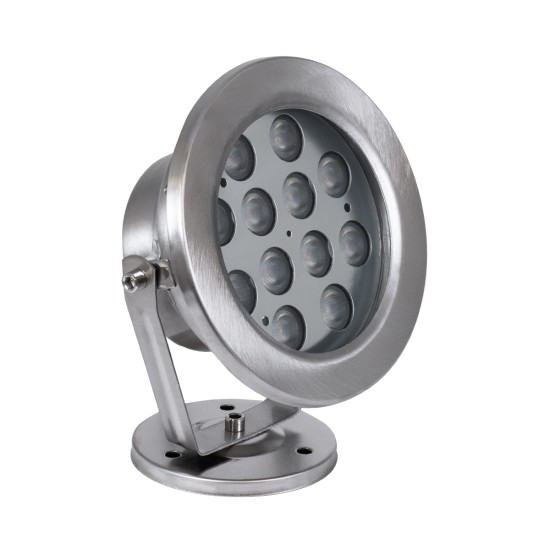 UNDERWATER-DENIS 90429 Υποβρύχιος Προβολέας Σποτ για Σιντριβάνια/Πισίνες LED 12W 1080lm 30° DC 24V Αδιάβροχο IP68 Θερμό Λευκό 2700K Dimmable - Ανοξείδωτο Ατσάλι 304 - Μ14.5 x Π7 x Υ17cm - 3 Χρόνια Εγγύηση