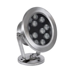 UNDERWATER-DENIS 90431 Υποβρύχιος Προβολέας Σποτ για Σιντριβάνια/Πισίνες LED 12W 1020lm 30° DC 24V Αδιάβροχο IP68 RGBW DMX512 Dimmable - Ανοξείδωτο Ατσάλι 304 - Μ14.5 x Π7 x Υ17cm - 3 Χρόνια Εγγύηση