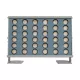 FLOODHENO 999-0263 Προβολέας Σποτ Wall Washer LED 24W 2040lm 30° AC 220-240V Αδιάβροχο IP67 Ultra Θερμό Λευκό 2200K - Bridgelux SMD Chip - Γκρι - Μ24 x Π11 x 16.5cm - 3 Χρόνια Εγγύηση