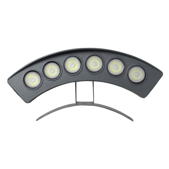 TREEPLANTE 90458 Κυρτή Μπάρα Φωτισμού Wall Washer για Φυτά - Δέντρα LED 6W 510lm 15° DC 24V Αδιάβροχο IP67 Πράσινο Dimmable - Bridgelux SMD Chip - Γκρι Ανθρακί - Μ17.5 x Π4.5 x Υ8cm - 3 Χρόνια Εγγύηση