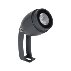 TREEGAL 90462 Φωτιστικό Σποτ για Φυτά - Δέντρα με Βάση Μπετού & Κορμού LED 3W 345lm 15° DC 24V Αδιάβροχο IP67 Φυσικό Λευκό 4500K Dimmable - Bridgelux SMD Chip - Γκρι Ανθρακί - Μ5 x Π5 x Υ14.7cm - 3 Χρόνια Εγγύηση