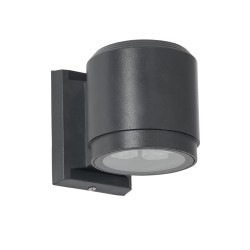 WALLLIGHT-SONA 90482 Μοντέρνο Φωτιστικό Τοίχου - Απλίκα LED 12W 1140lm 5° DC 24V Αδιάβροχο IP67 Φυσικό Λευκό 4500K - CREE COB Chip & TÜV SÜD Driver - Γκρι Ανθρακί Ματ - Μ9.5 x Π13 x Υ11cm - 3 Χρόνια Εγγύηση