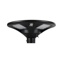 PARK 90501 Φωτιστικό Κεφαλής Post Top Πλατείας/Πάρκου/Κήπου με Ασύρματο Χειριστήριο LED 20W 800lm 120° με Ενσωματωμένο Φωτοβολταϊκό Panel 6V 20W & Επαναφορτιζόμενη Μπαταρία Li-ion 3.2V 25000mAh με Αισθητήρα Κίνησης-Ημέρας-Νύχτας Αδιάβροχο IP67 Θερμό Λ